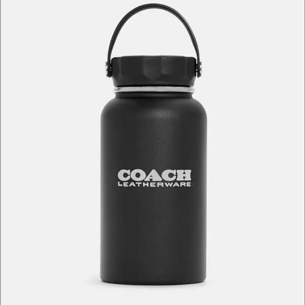 Coach Black Water Bottle
